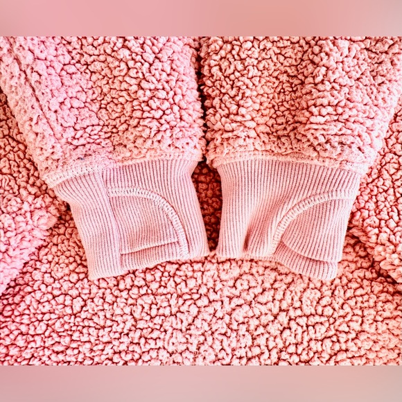 Athleta Girls Pink Fleece Hoodie Sweatshirt Size L / 12 - Picture 5 of 10